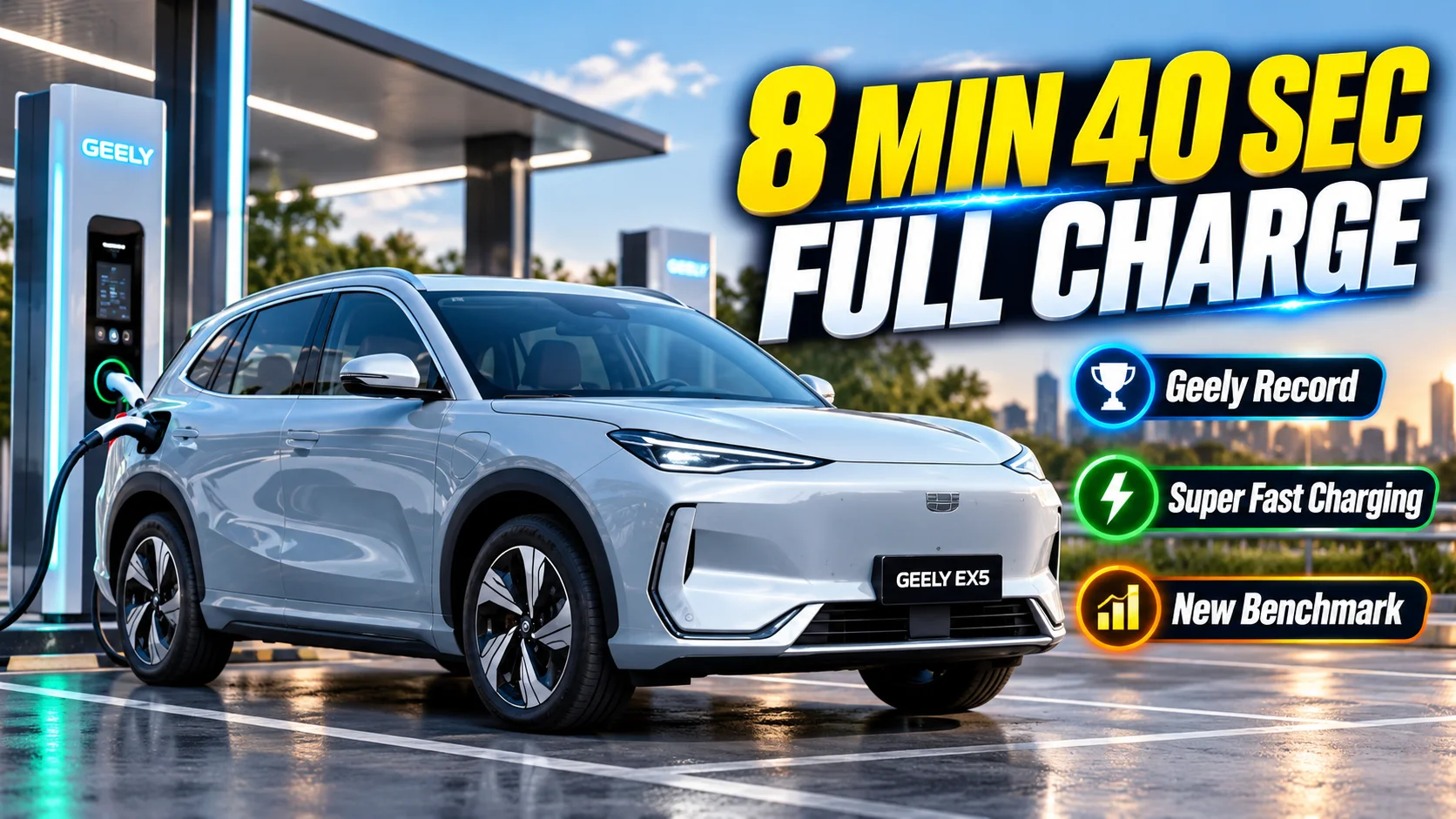 8 Minute 40 Second Mein Full Charge — Geely Ne Naya Fast-Charging Record Bana Diya