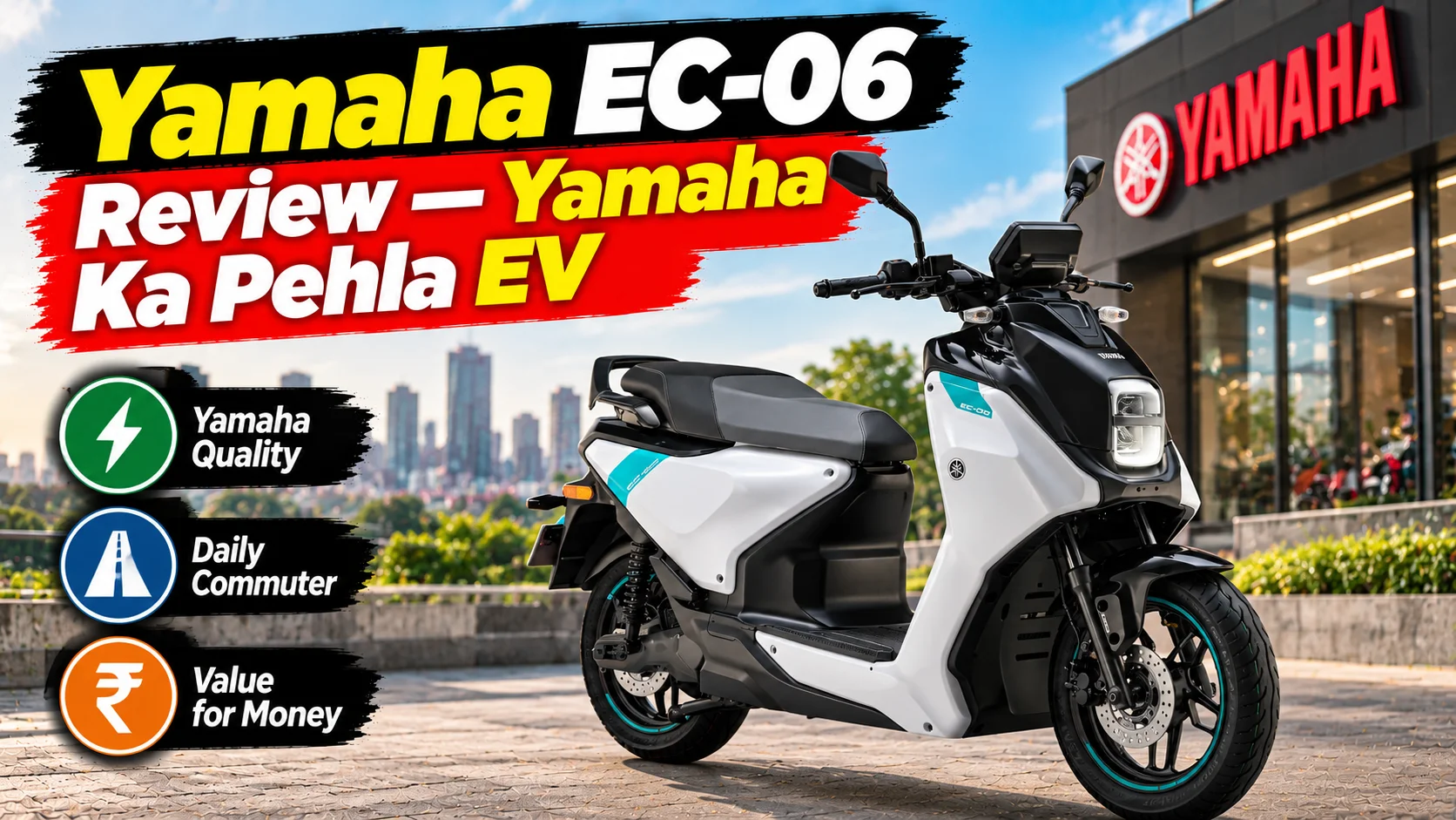 Yamaha EC-06 Review — Yamaha Ka Pehla EV, Par River Indie Ke Platform Pe Bana Hai