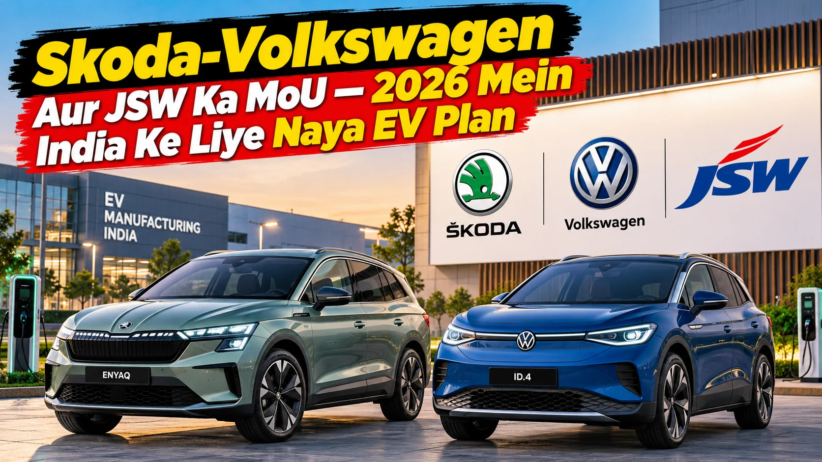 Skoda-Volkswagen Aur JSW Ka MoU — 2026 Mein India Ke Liye Naya EV Plan