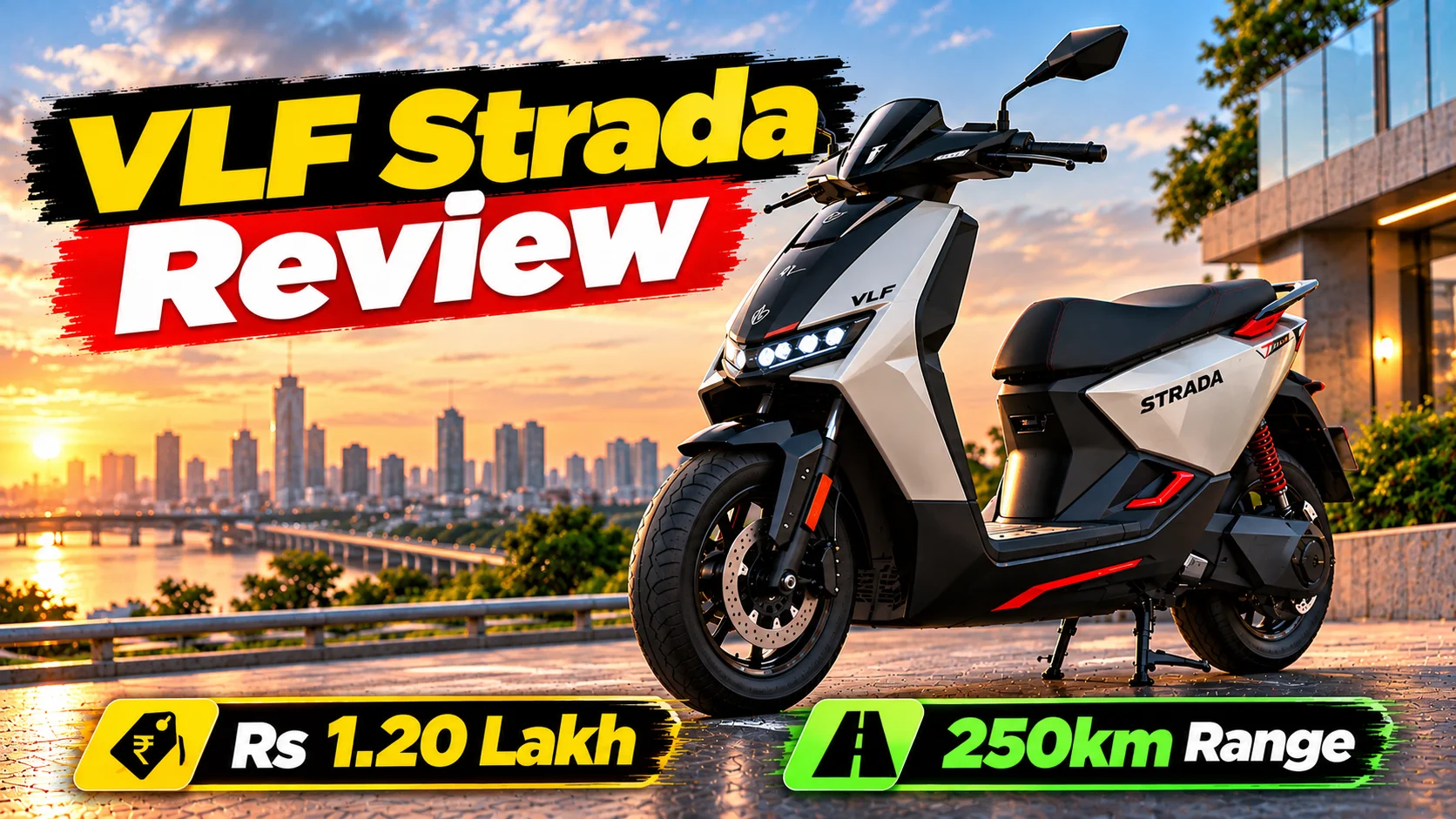 VLF Strada Review — Rs 1.20 Lakh Mein 250km Range Wala Sporty Electric Scooter?