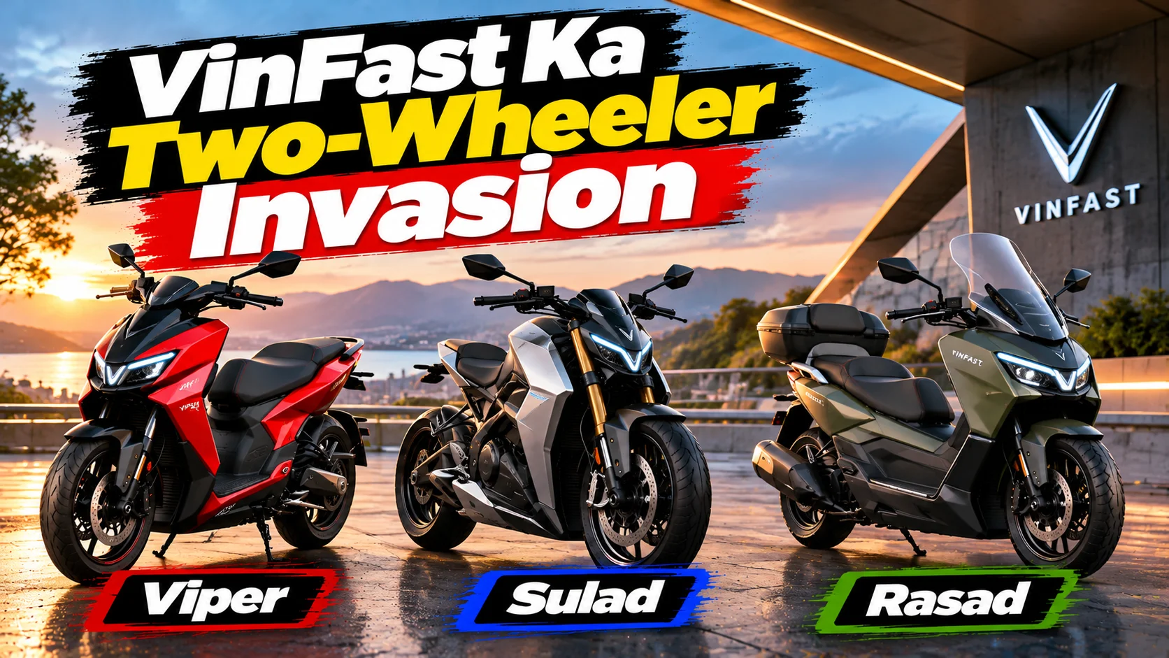 VinFast Ka Two-Wheeler Invasion — Viper, Sulad Aur Rasad, Teen Electric Two-Wheelers India Mein Patent Ho Gaye