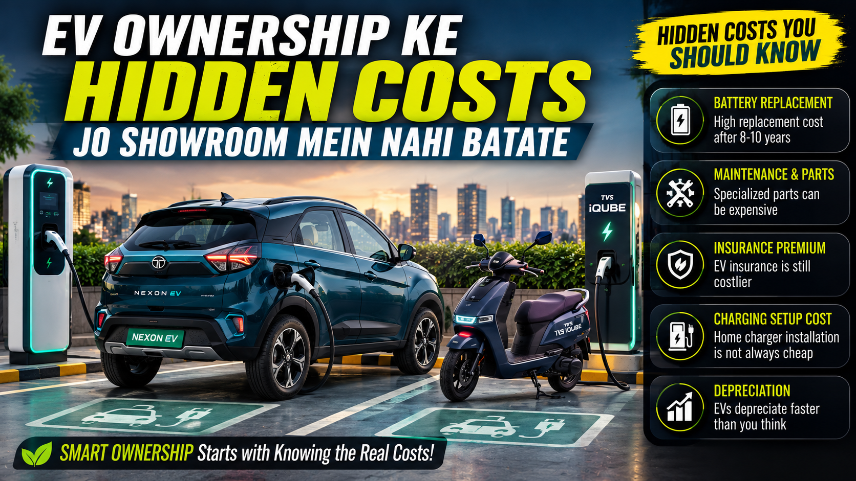 EV Ownership Ke Hidden Costs — Jo Showroom Mein Nahi Batate
