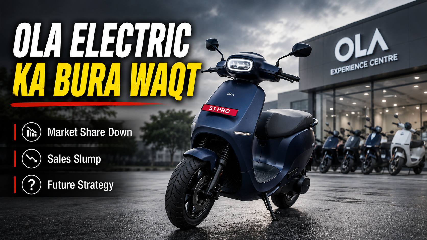 Ola Electric Ka Bura Waqt — Market Share 52% Se 6.8%, Kya Hua Aur Kahan Khade Hain Aaj?