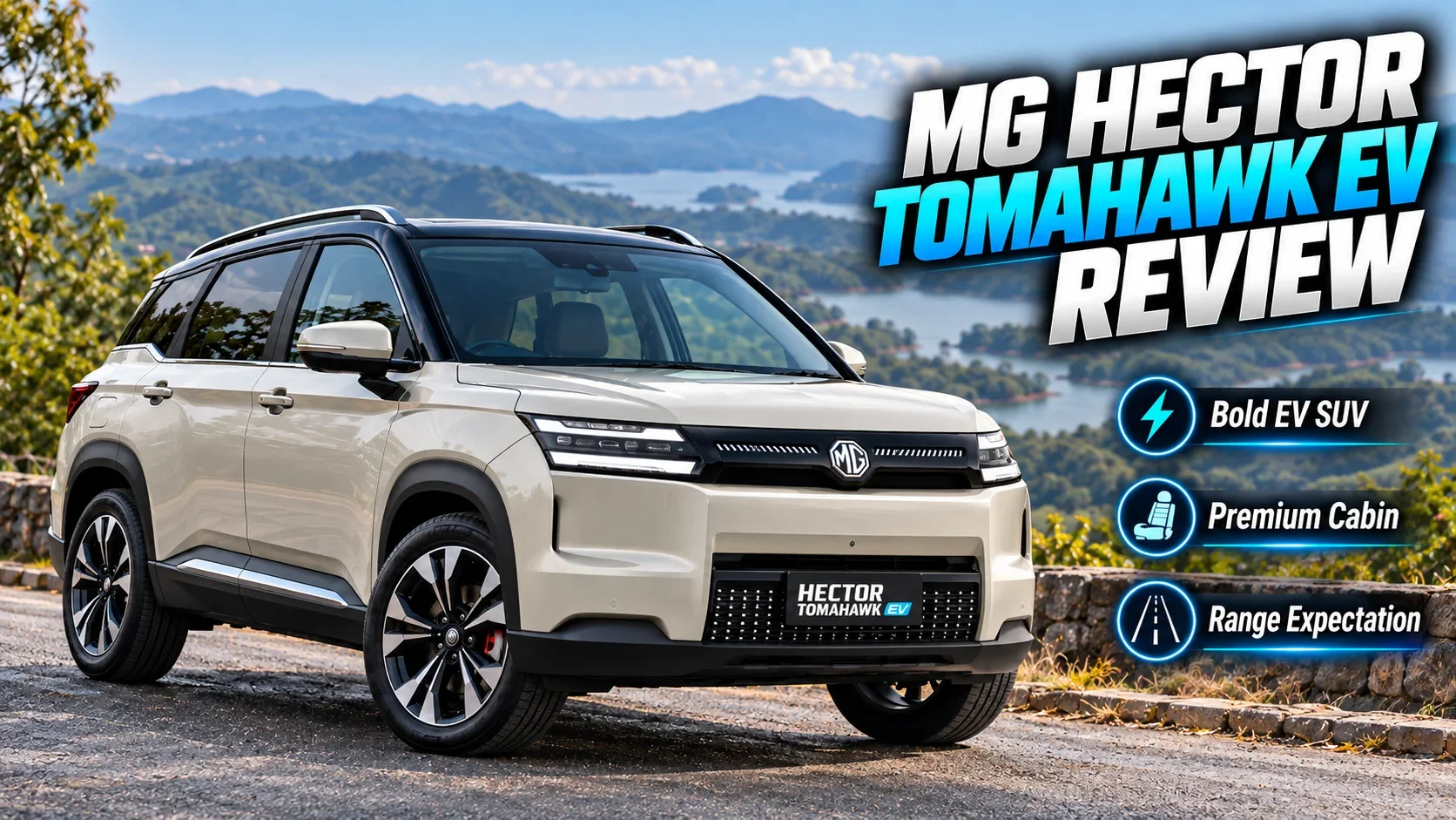 MG Hector Tomahawk EV Review — India Ka Naya 7-Seater Aur Vehicle-To-Home EV